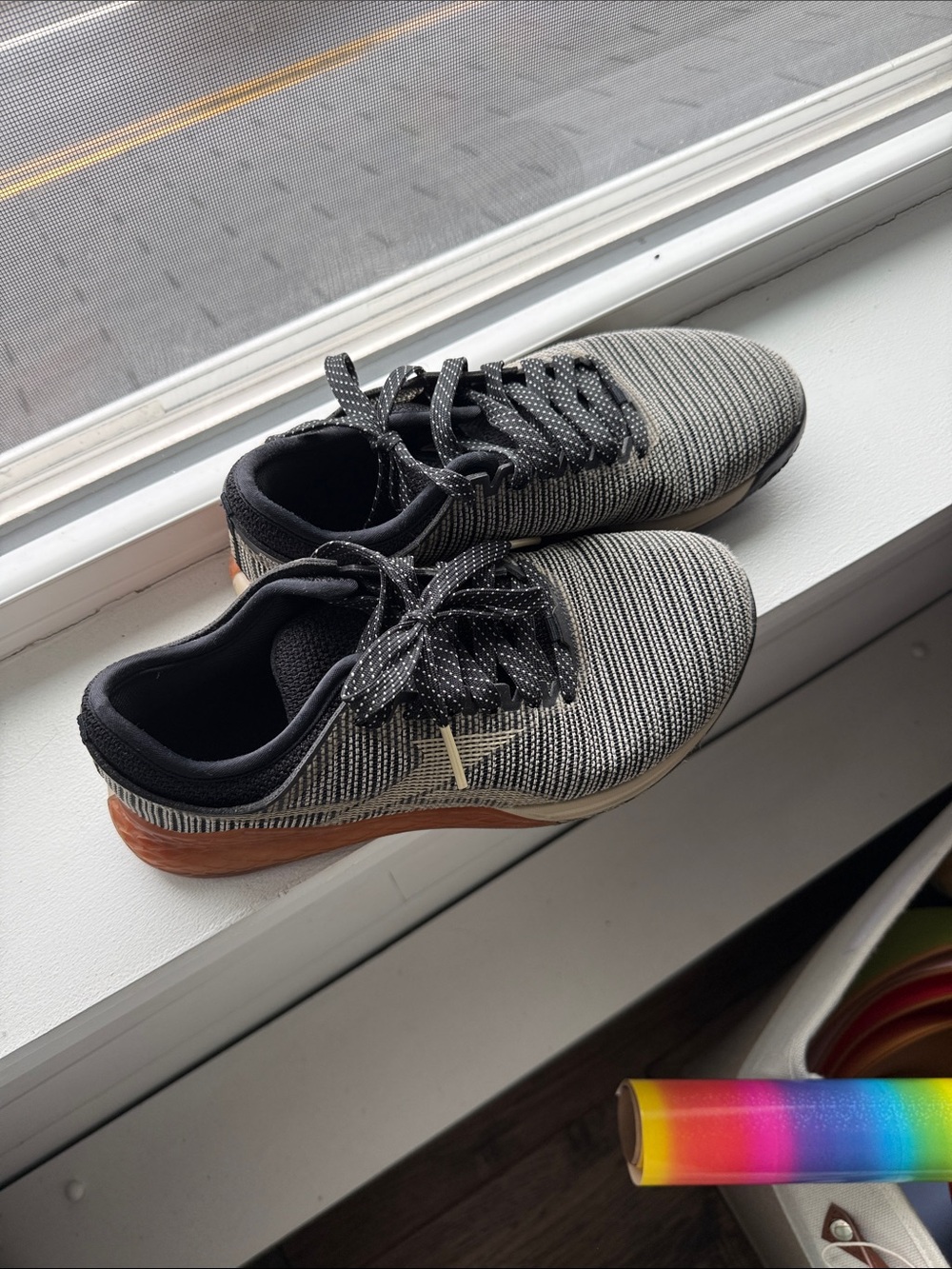 Women’s Reebok CrossFit Knit Sneakers in Black and Gray size 8.5